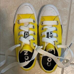 Converse Yellow and White Athletic Shoes